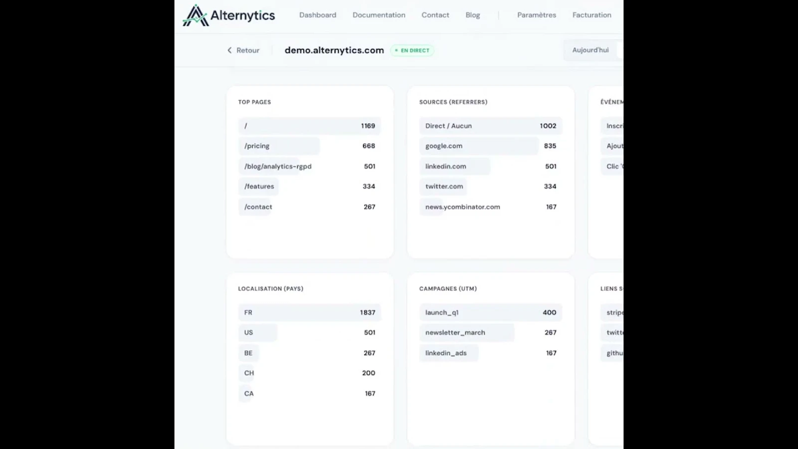 Alternytics screenshot 1 (video preview)