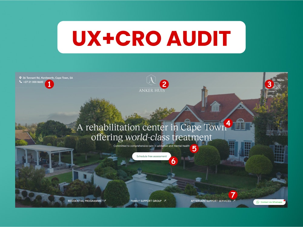 Раздел героя веб -сайта UX Cro Audit - Аудит оптимизации конверсии пользователей медиа 2