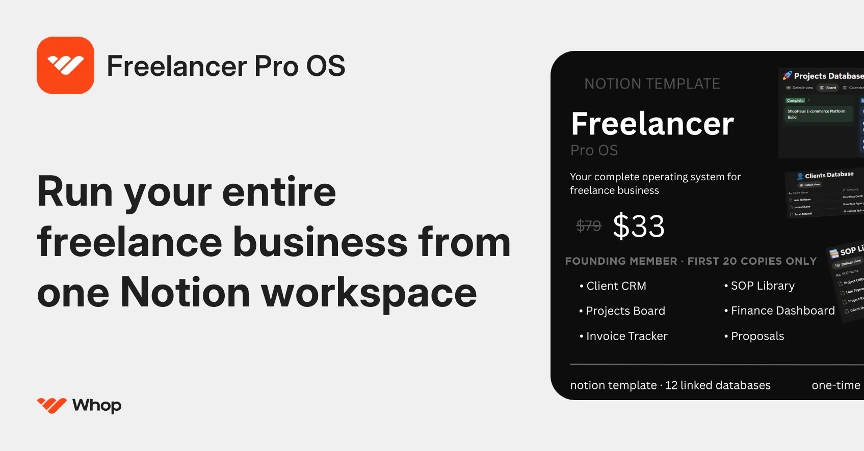 Freelancer Pro OS 제품 배너