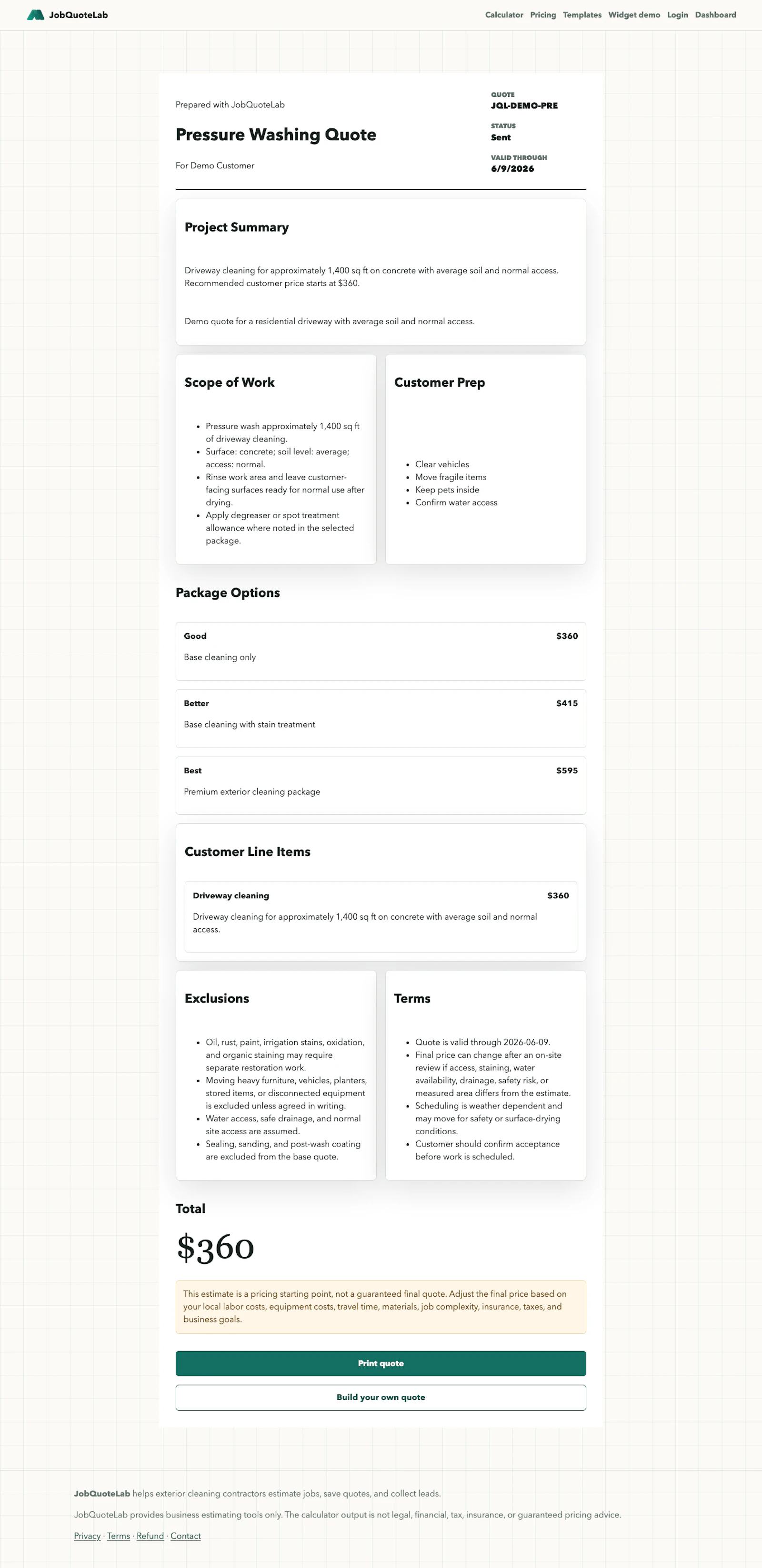 JobQuoteLab screenshot 4