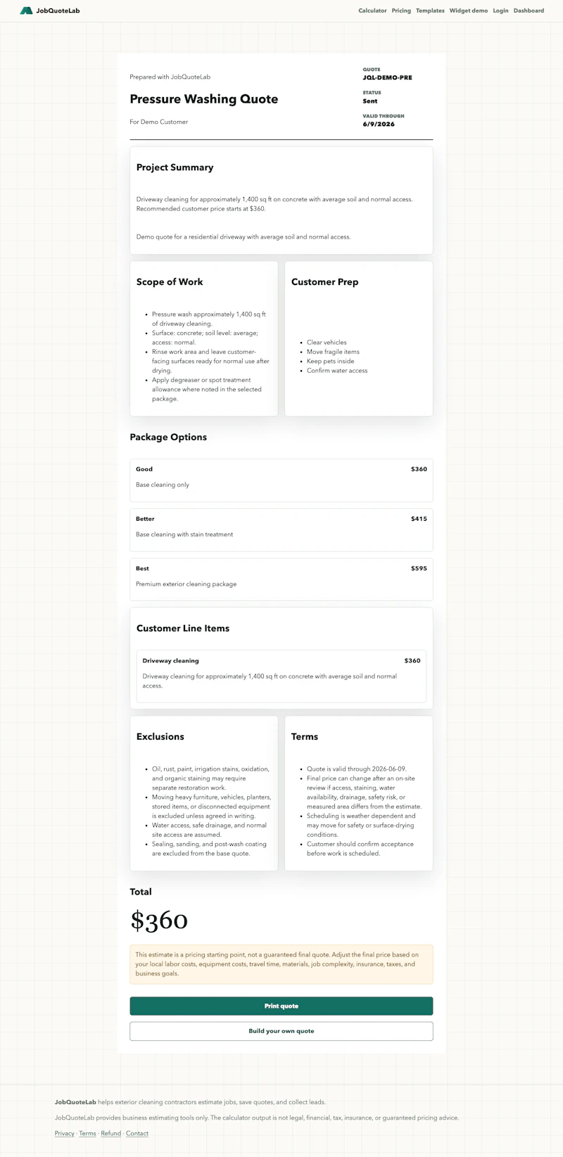 JobQuoteLab screenshot 4