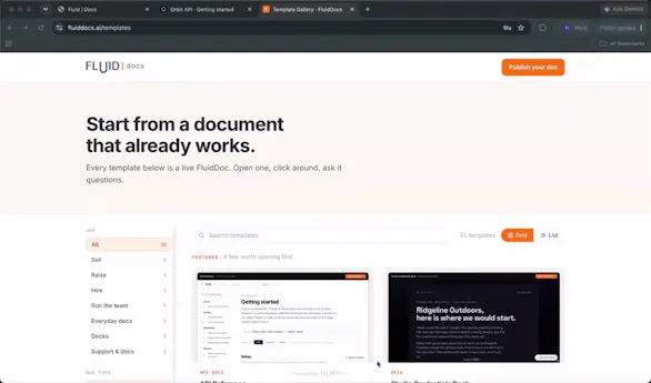FluidDocs Templates gallery image