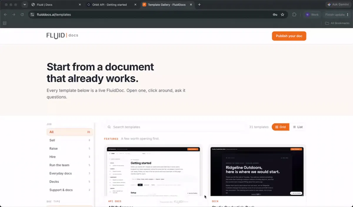 FluidDocs Templates