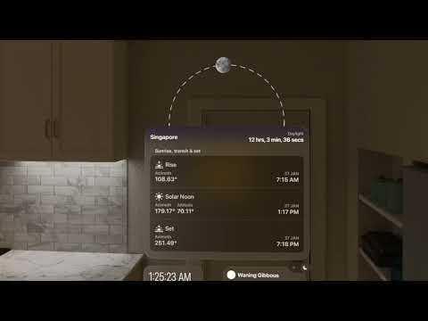 startuptile Sunlight for Apple Vision Pro/VisionOS-3D movements telling you the time to the next sunrise