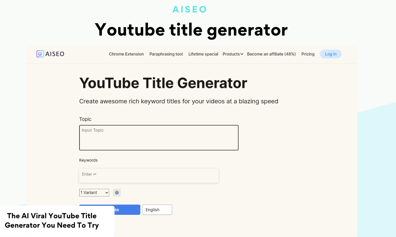 เครื่องกำเนิดชื่อ YouTube - สร้างชื่อที่ยอดเยี่ยมสำหรับวิดีโอของคุณด้วยความเร็วที่น่าทึ่ง media 1