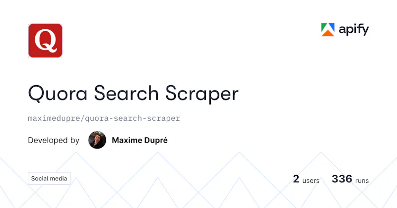 Quora Search Scraper screenshot 1