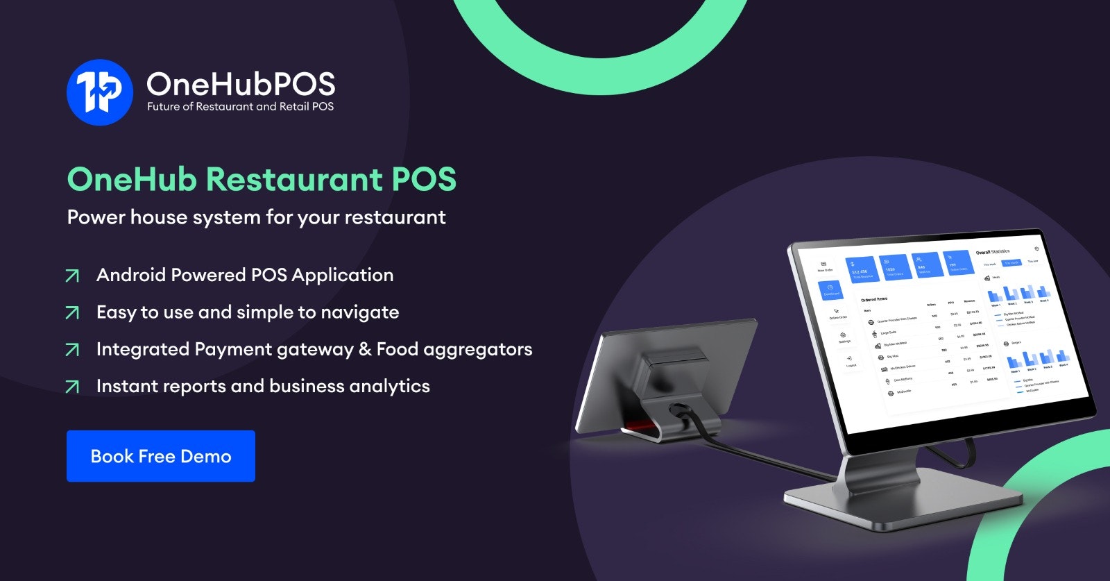 OneHubpos - POS -система, богатая функциями - Расширение прав и возможностей ресторанов с полными POS Solutions & More медиа 4