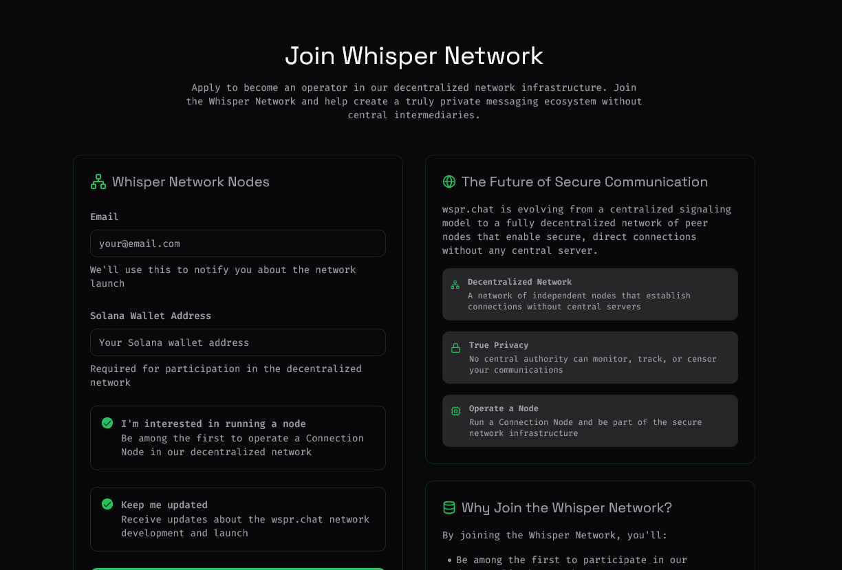 wspr.chat - Veilige end-to-end gecodeerde communicatie media 4