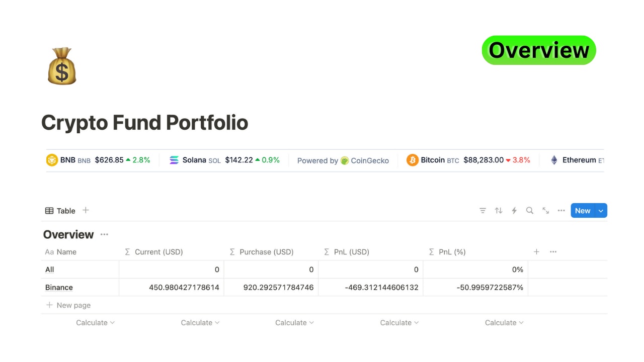 Notion Crypto Tracker gallery image