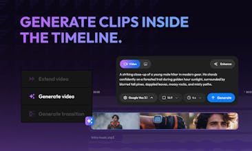 Flixier Generate AI Video in Timeline gallery image
