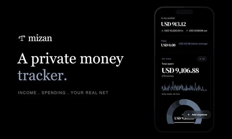 Mizan — private expense tracking screenshot 2