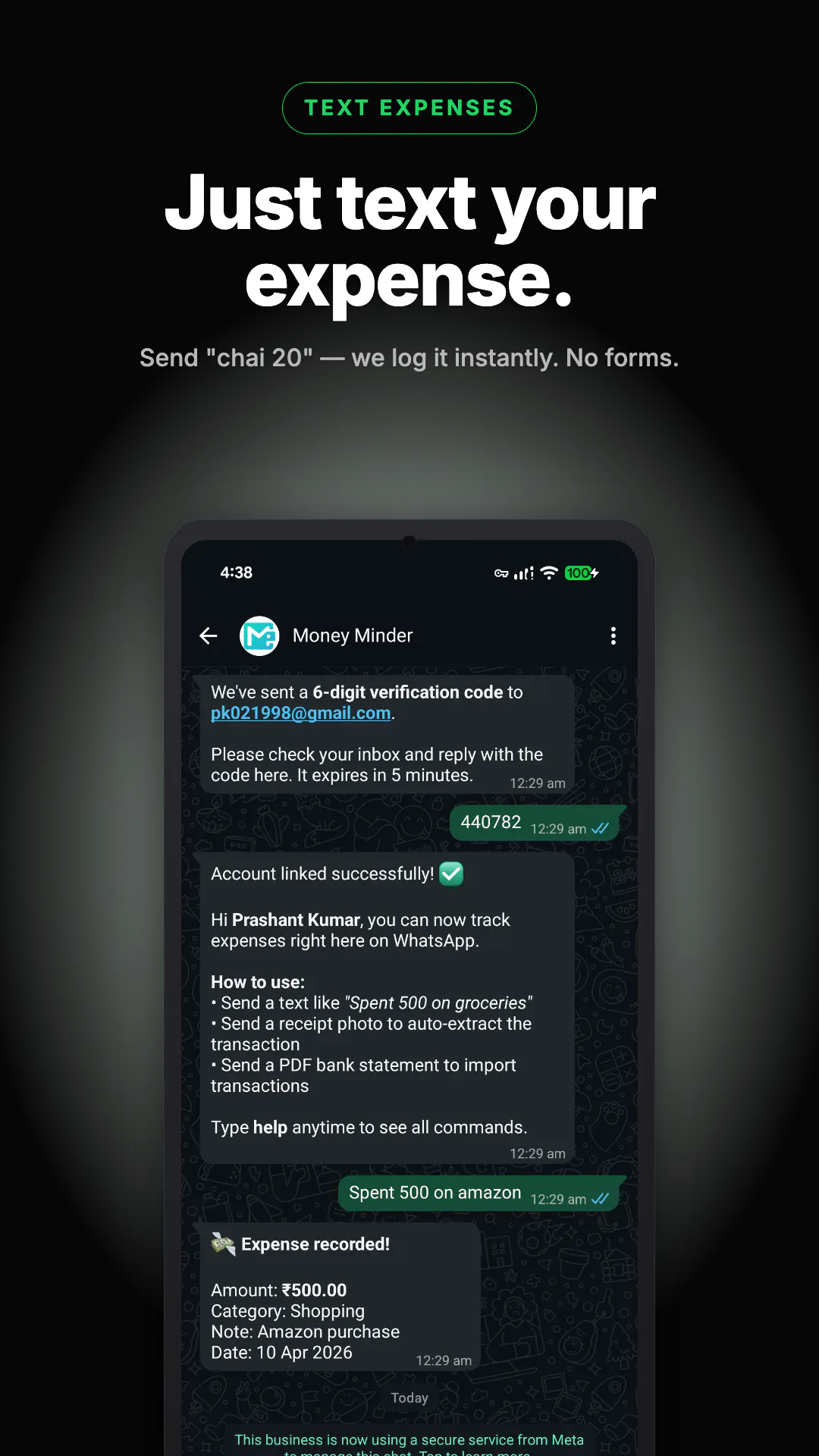 MoneyMinder | AI Expense Tracker gallery image