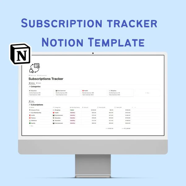 Notion Subscription Tracker