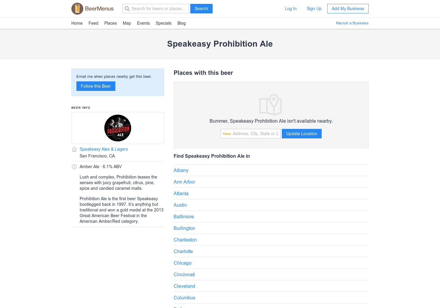 Speakeasy Prohibition Ale