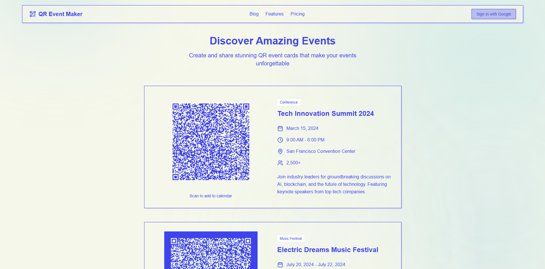 Média Fabricant d'événements QR - Créer des codes QR uniques pour planifier facilement les événements de calendrier 2