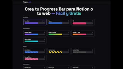 Yegress: Simple progress bars for Notion gallery image