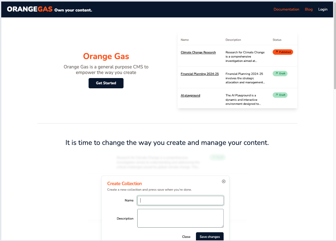 Orangegas CMS - 콘텐츠를 소유하십시오 미디어 1