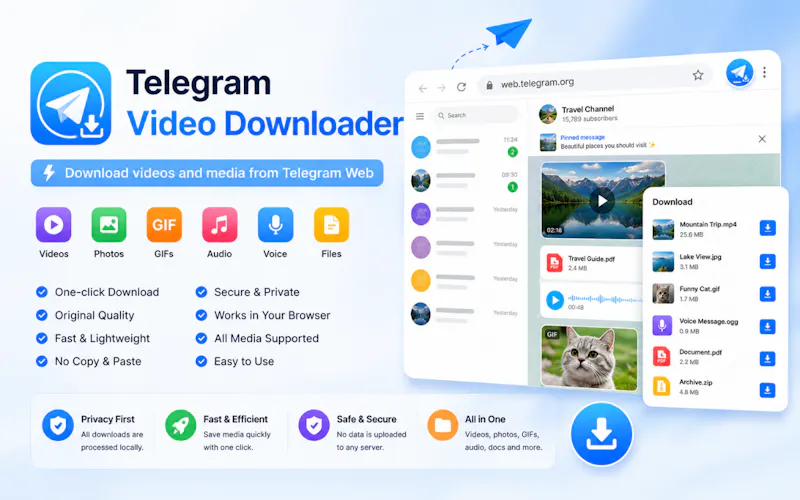 Telegram Video Downloader screenshot 1