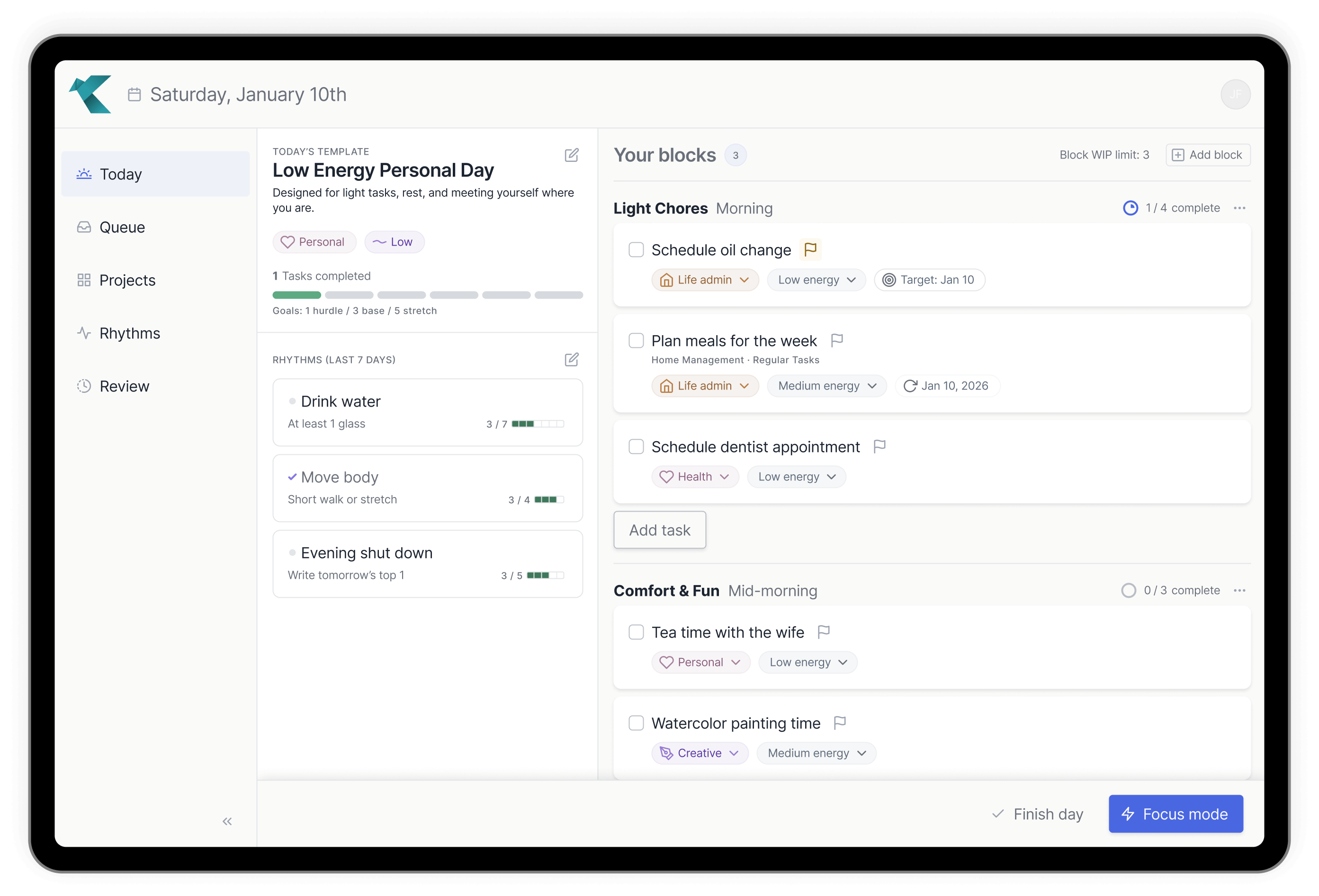 Kyōfolio Daily Planner - Screenshot 2 showing product features and functionality