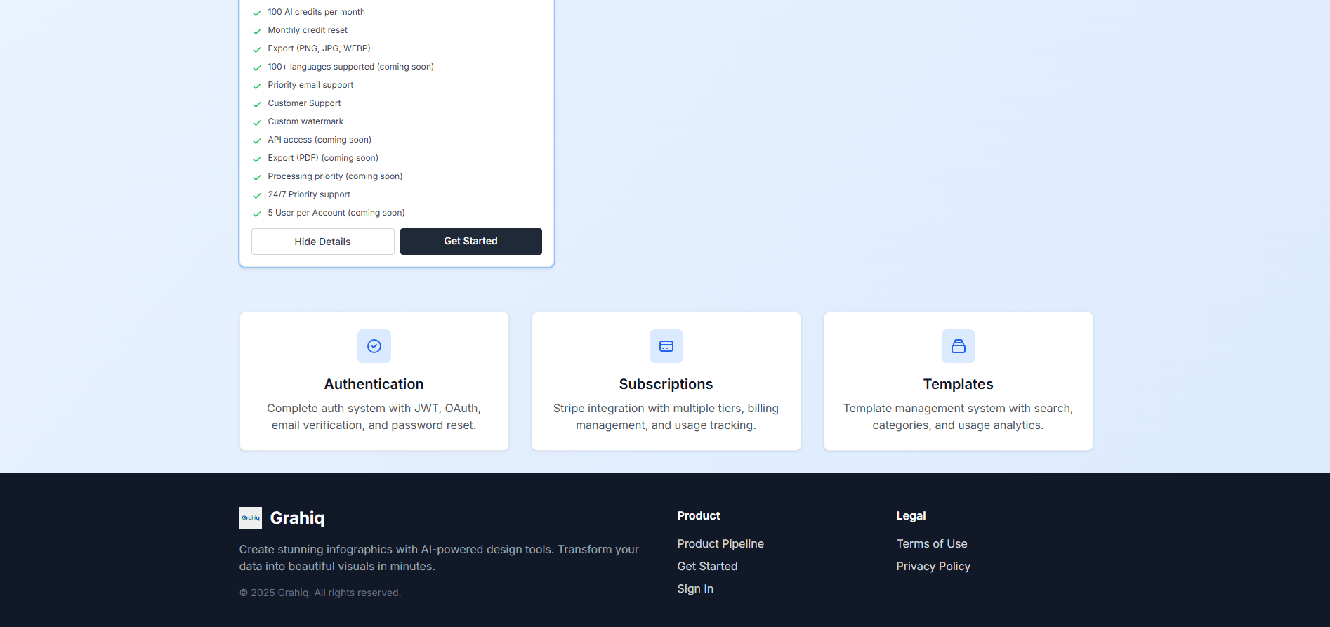 Grahiq AI - Screenshot 3 showing product features and functionality