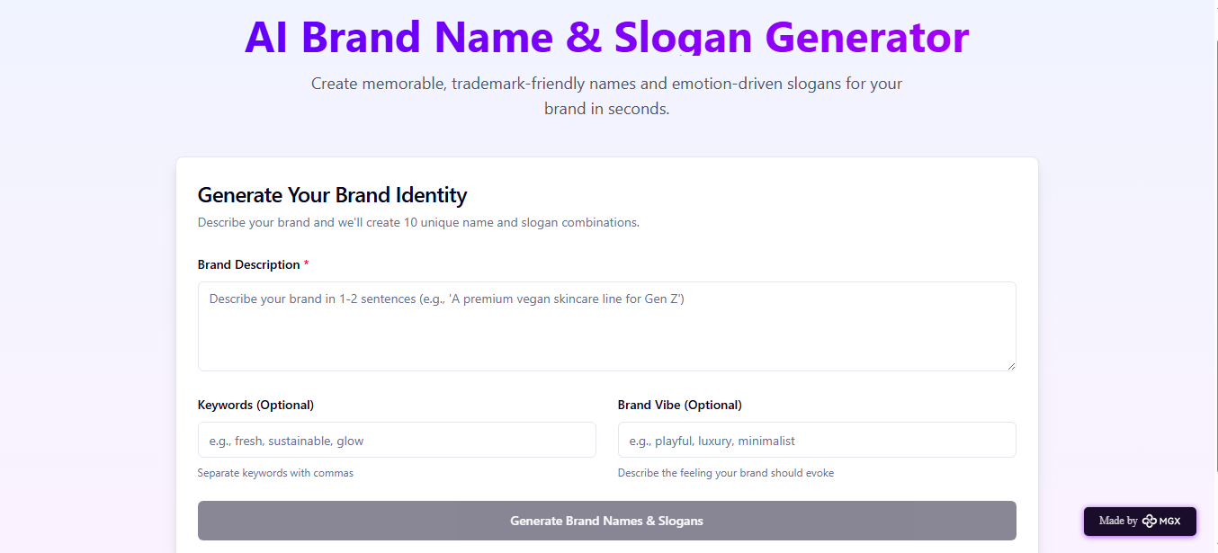 AI Brand Name & Slogan Generator logo