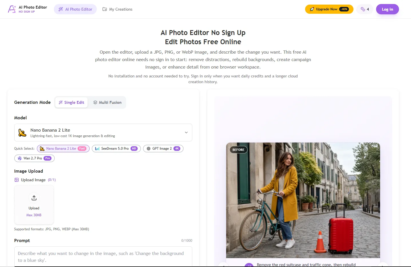 AI Photo Editor No Sign Up gallery image