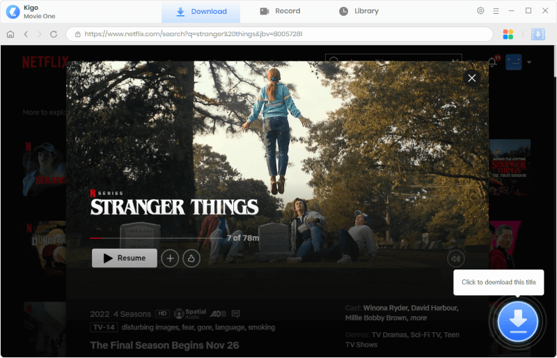 Kigo Movie One - Screenshot 3 showing product features and functionality