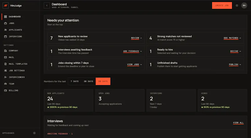 Hire Judge screenshot 2