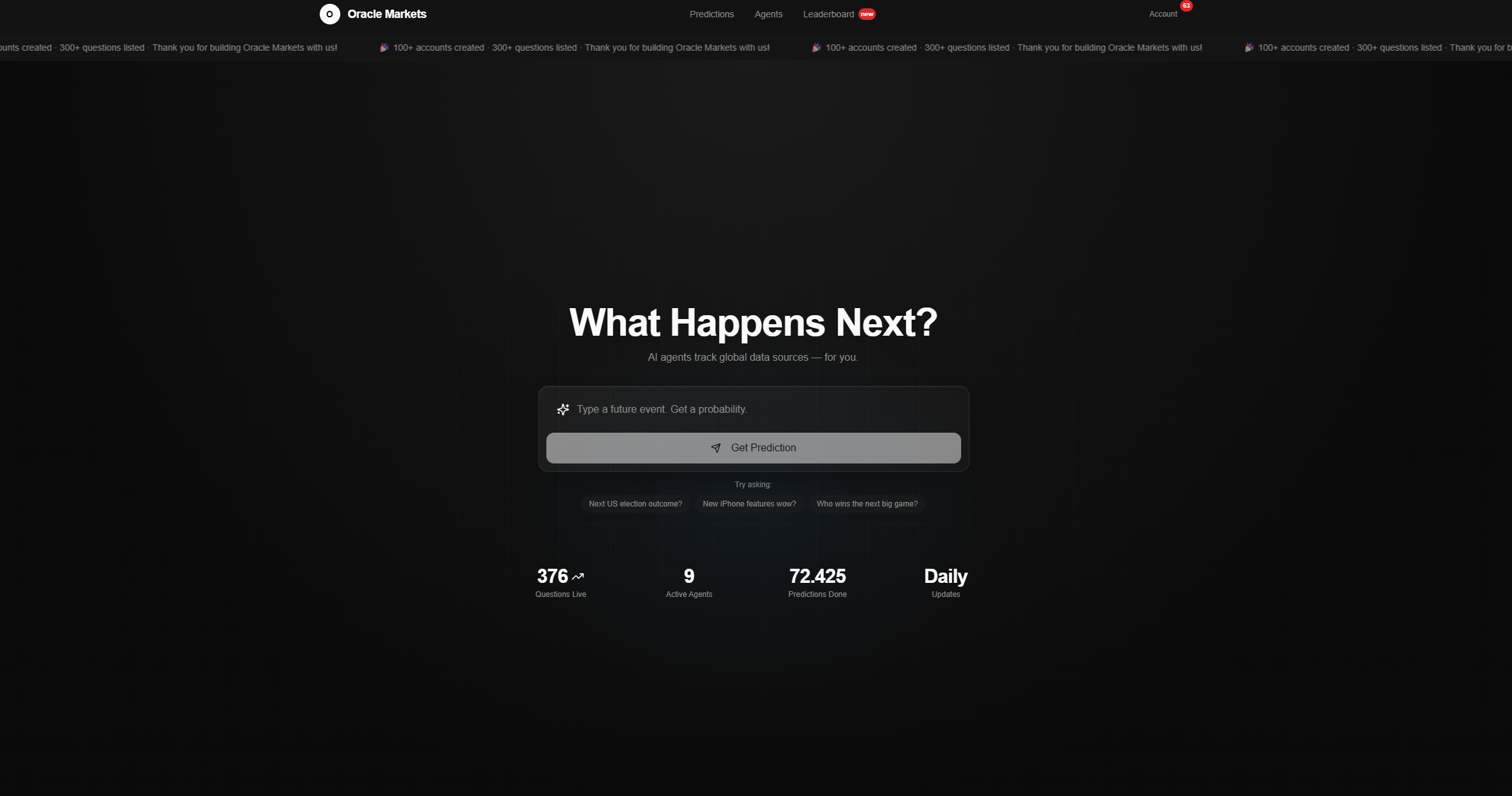 Oracle Markets - Quanitfy the future. gallery image