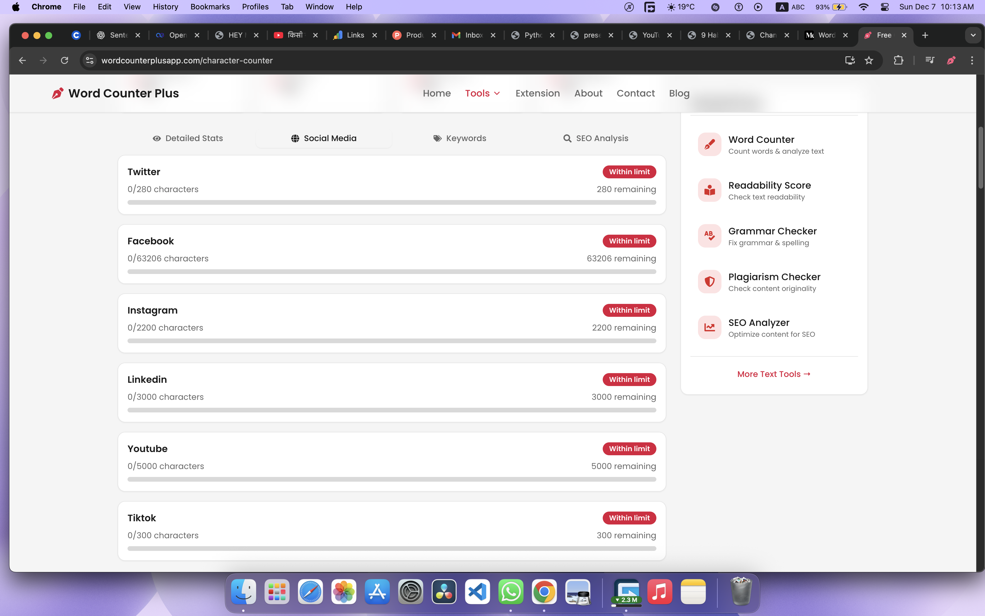 Character Counter by Word Counter Plus - Screenshot 4 showing product features and functionality