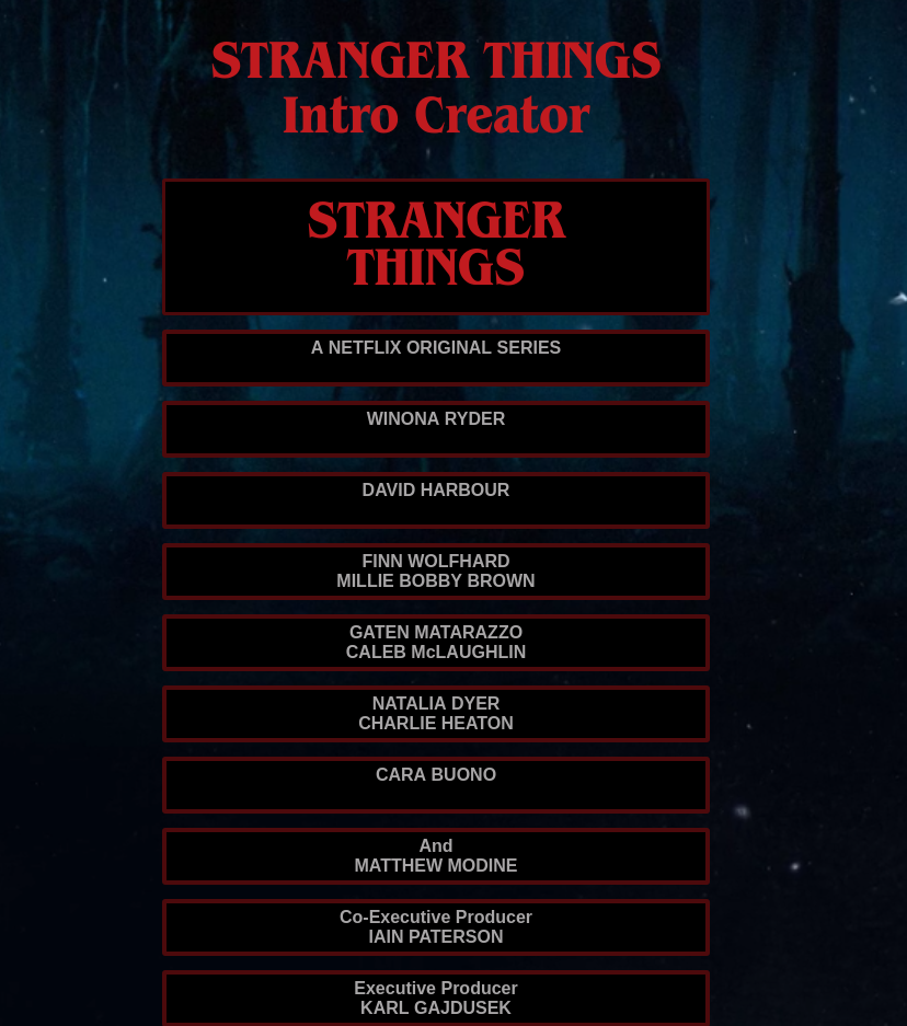 Stranger Things Intro Creator gallery image