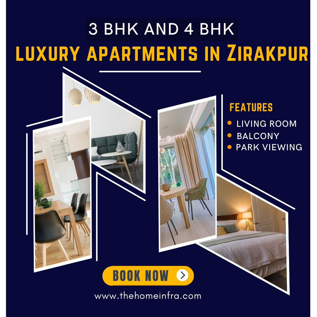 3 BHK and 4 BHK luxury flats in Zirakpur