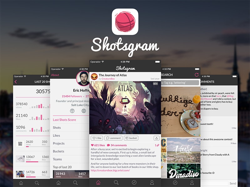 Shotsgram - Dribbble client for iOS