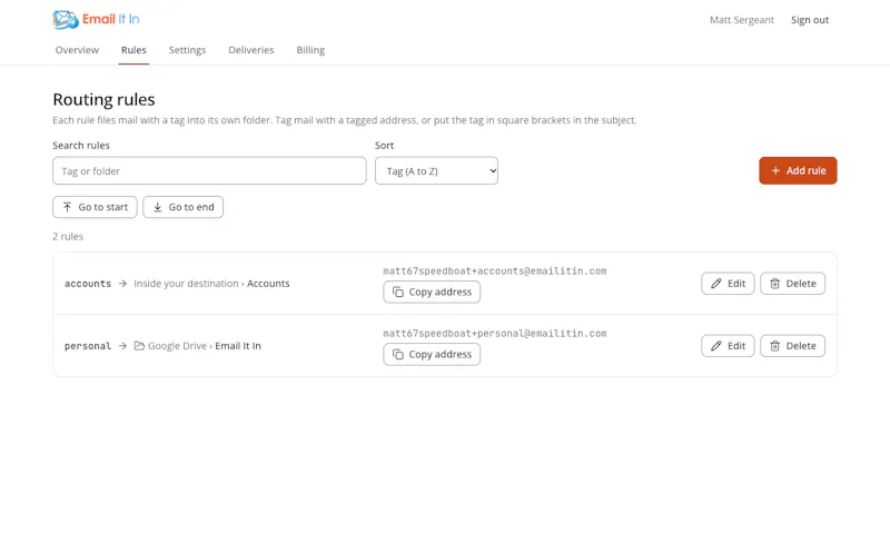 Email It In screenshot 4