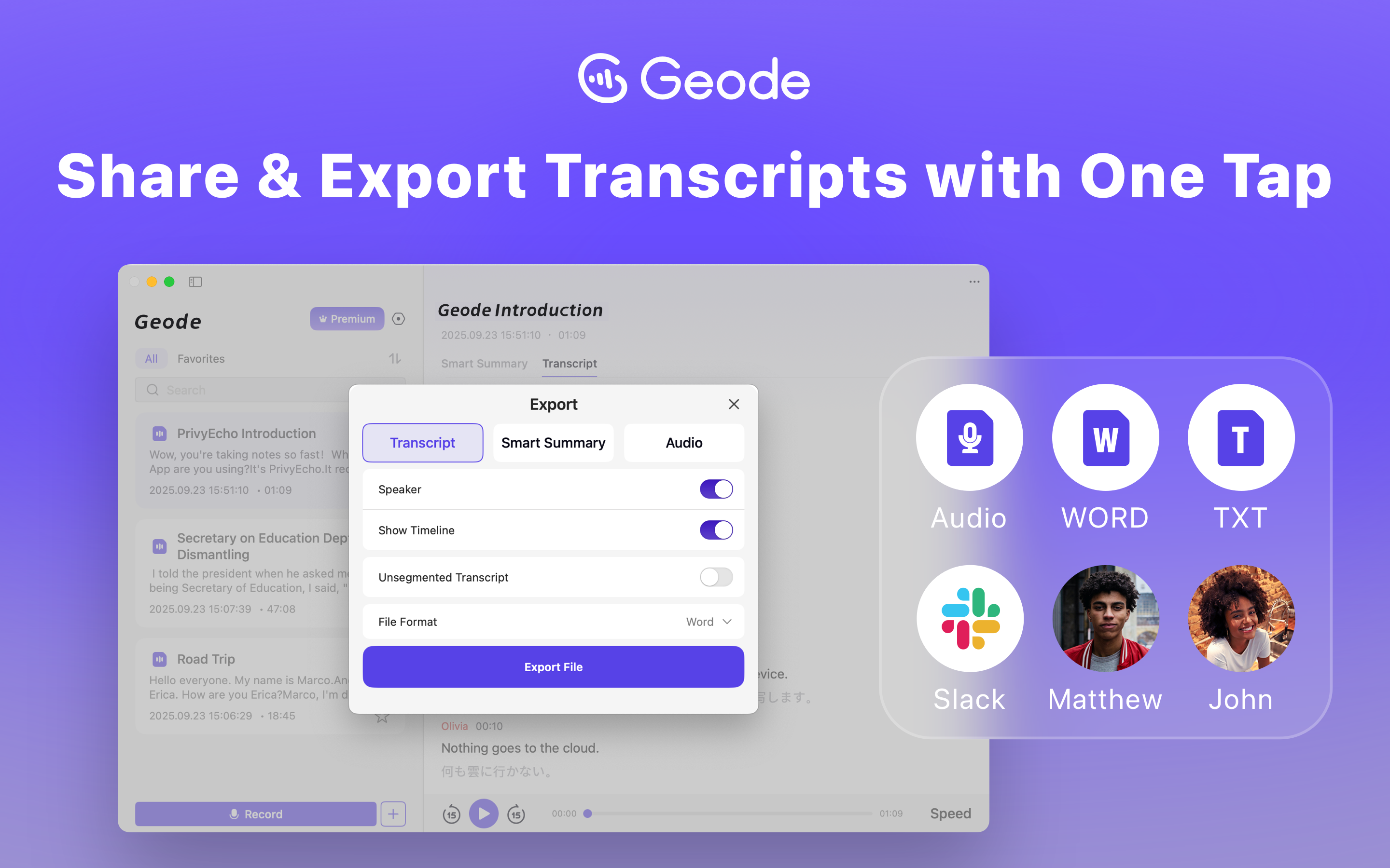 Geode — AI Transcription, No Cloud gallery image