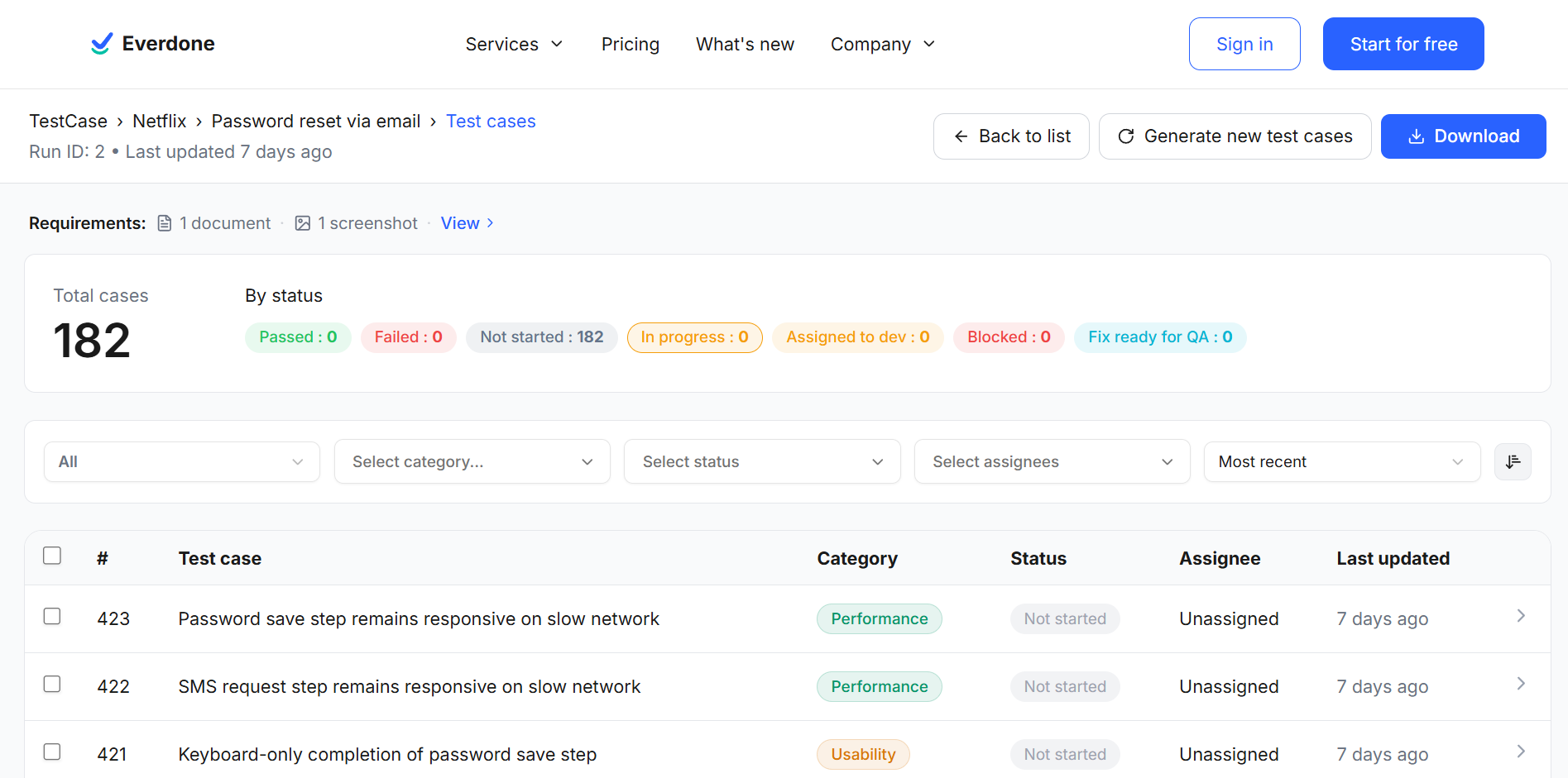 Everdone TestCase gallery image
