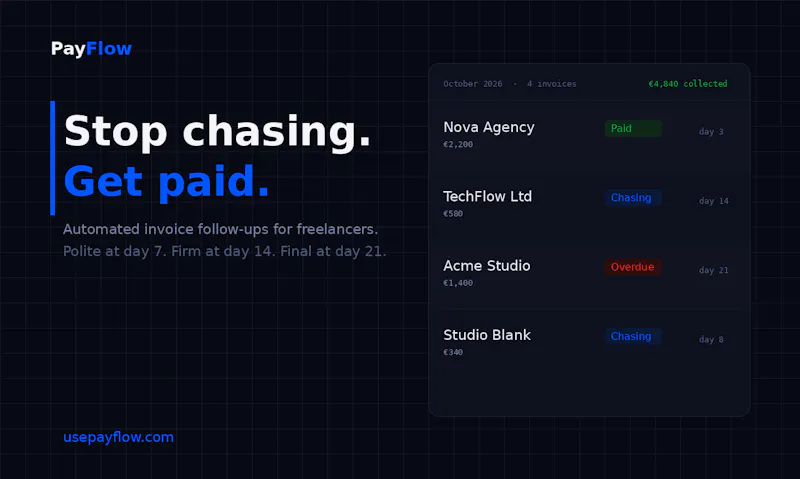 PayFlow — Get paid on time screenshot 1