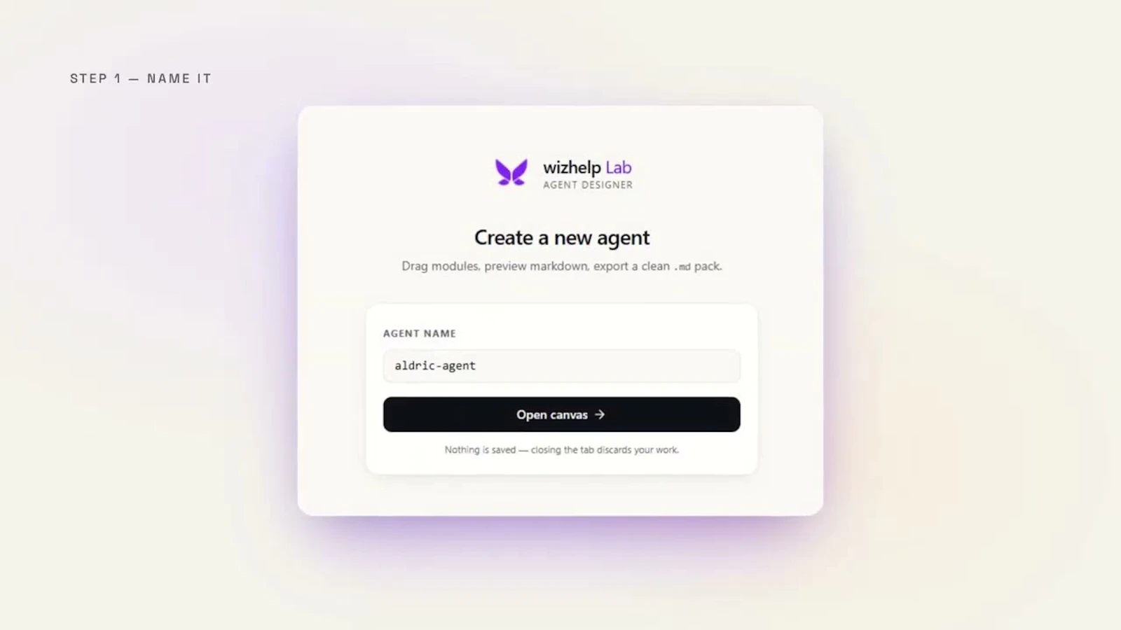 wizhelp Lab — Agent Designer screenshot 1 (video preview)