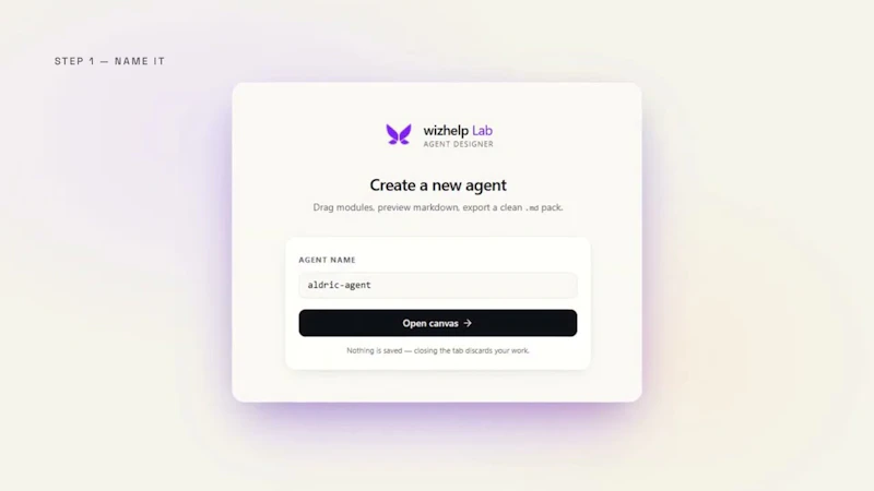 wizhelp Lab — Agent Designer screenshot 1 (video preview)
