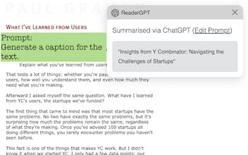 ReaderGPT: ChatGPT powered web summary gallery image