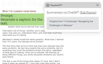 ReaderGPT: ChatGPT powered web summary gallery image