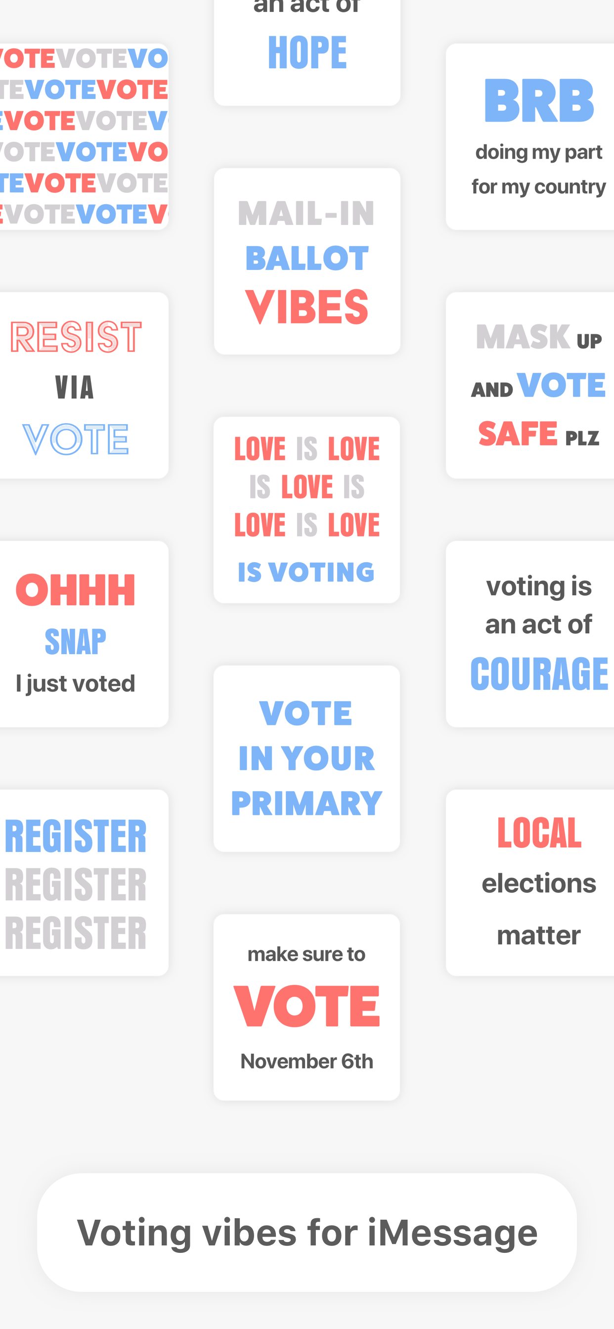 Election 2020 Stickers for iMessage gallery image