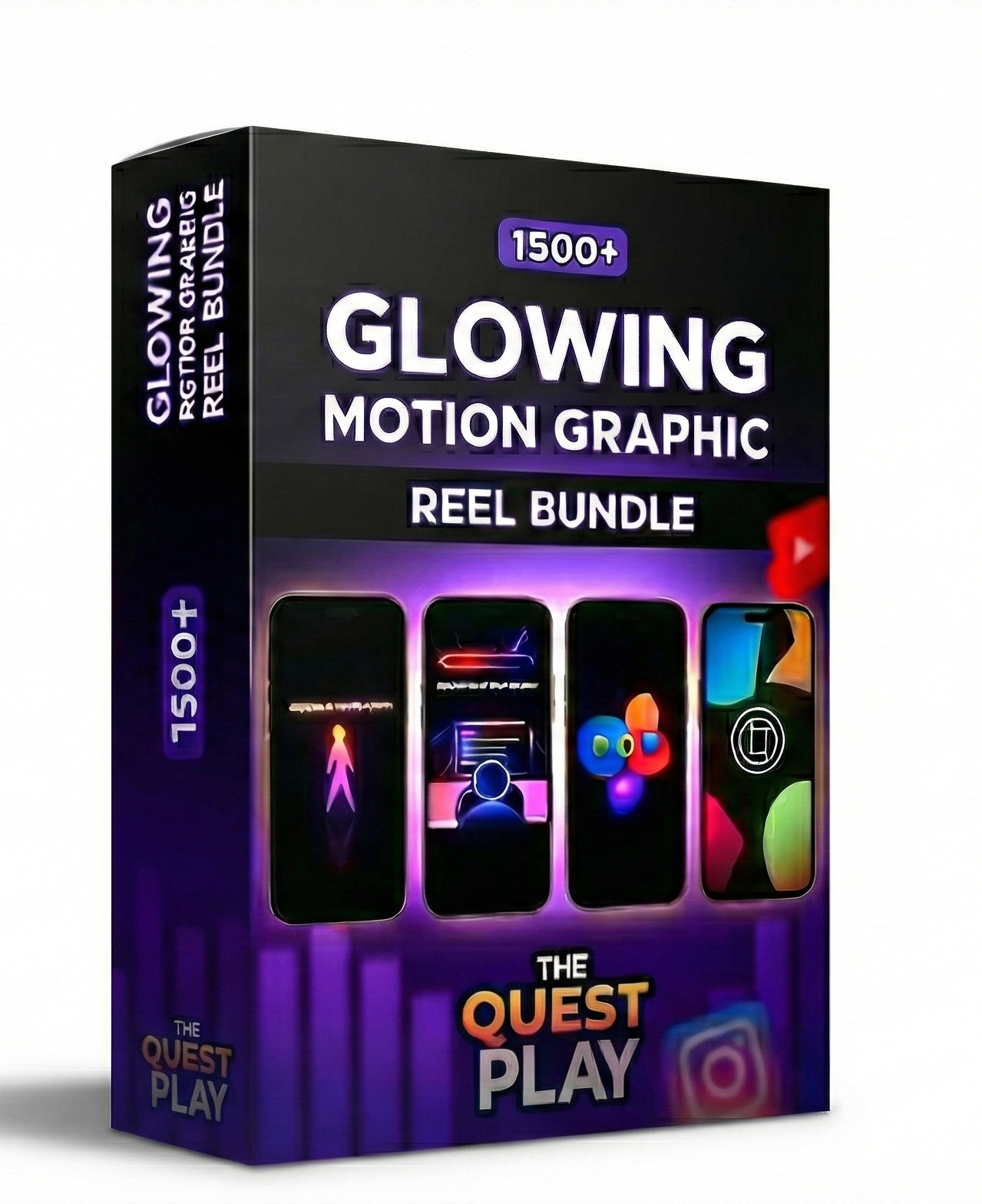 Glowing Motion Graphic Reels Bundle !! - Screenshot 2 showing product features and functionality