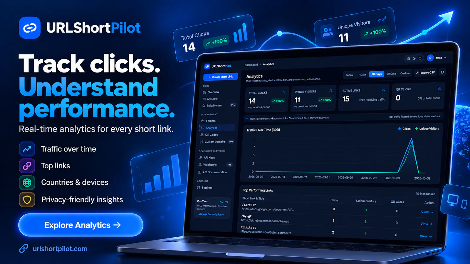 URLShortPilot screenshot 2