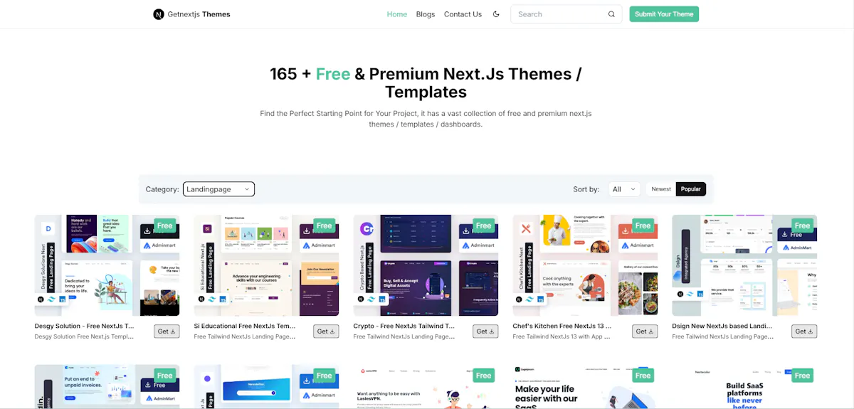 GetNextJsThemes | Submit Your Theme Now