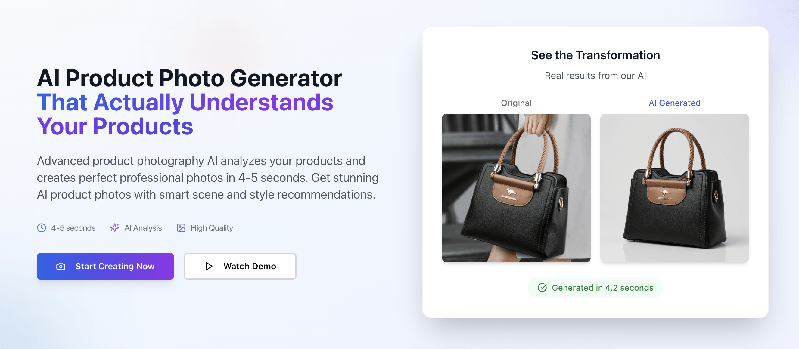 One-Click AI Product Photo Generator screenshot 1