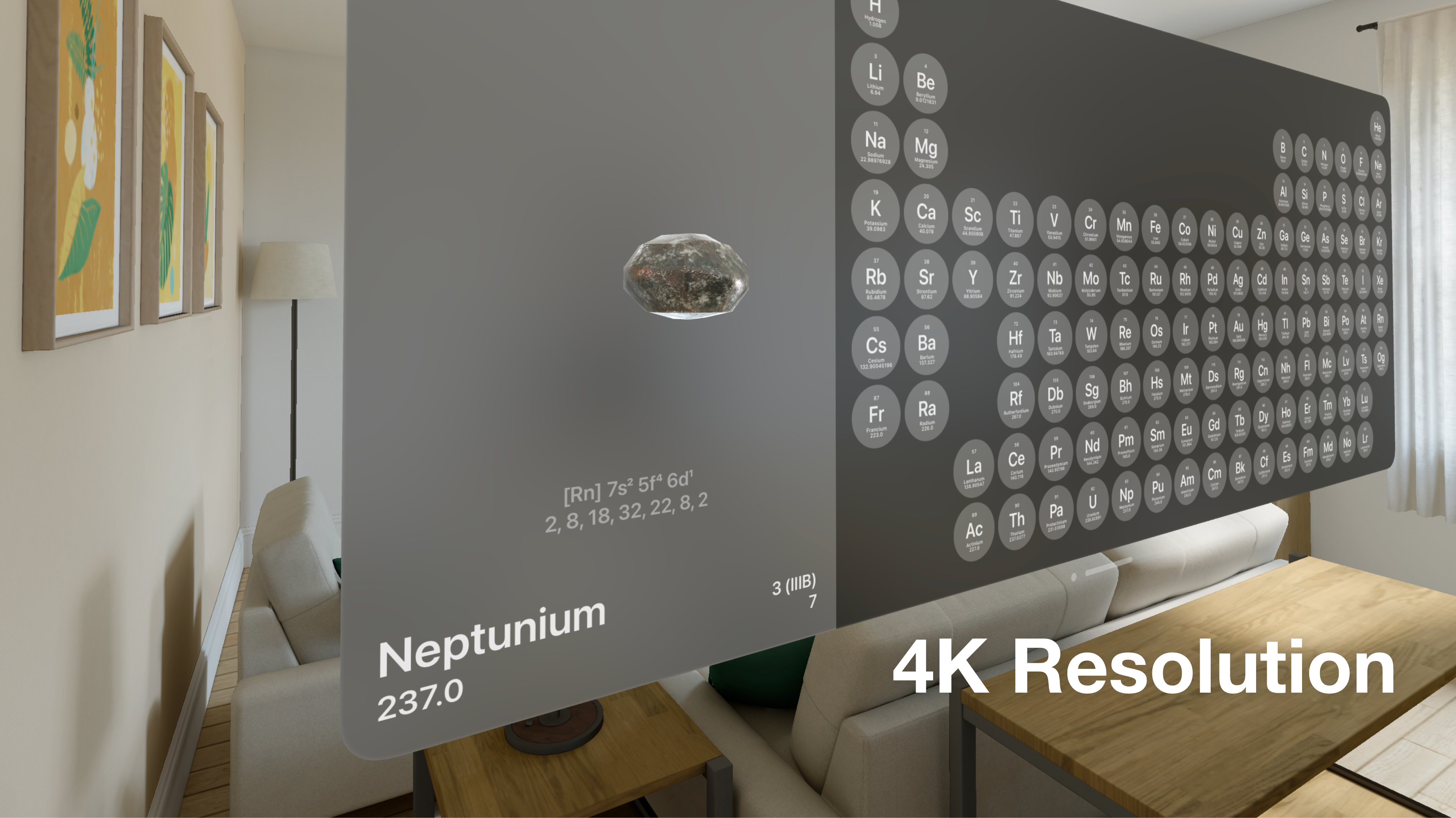 Apple Vision Pro 용 3D주기 테이블 - 주기적 테이블 화학 2024 App |휴고 피논 미디어 8