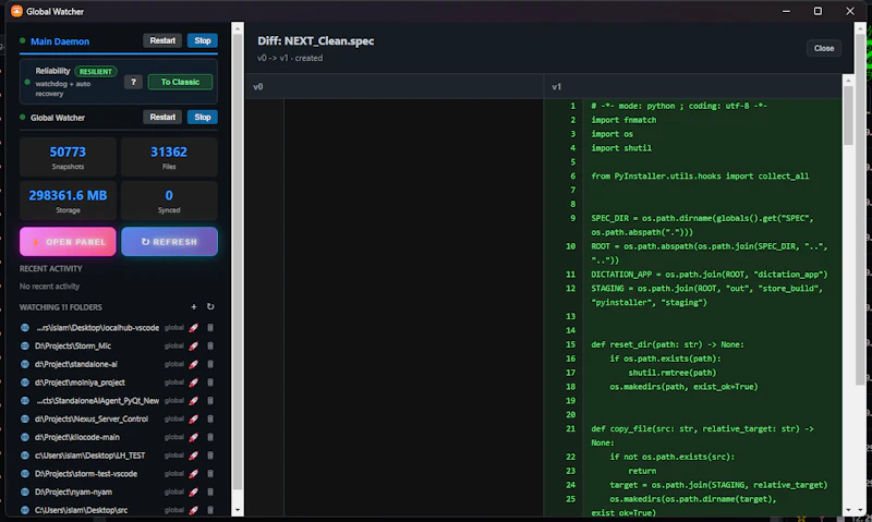 Global Watcher screenshot 2