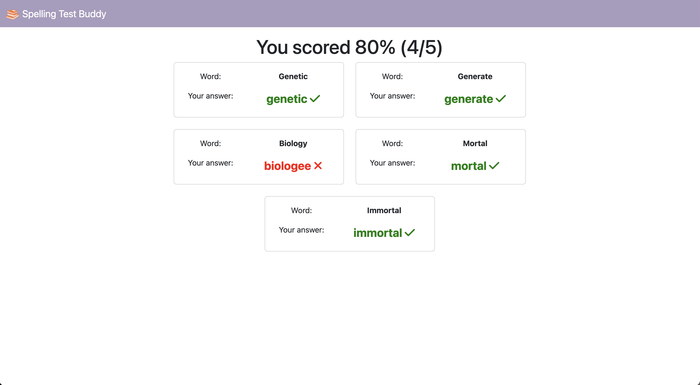 SpellingTestBuddy gallery image