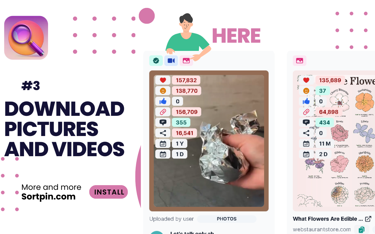 Pinterest sắp xếp phần mở rộng media 3